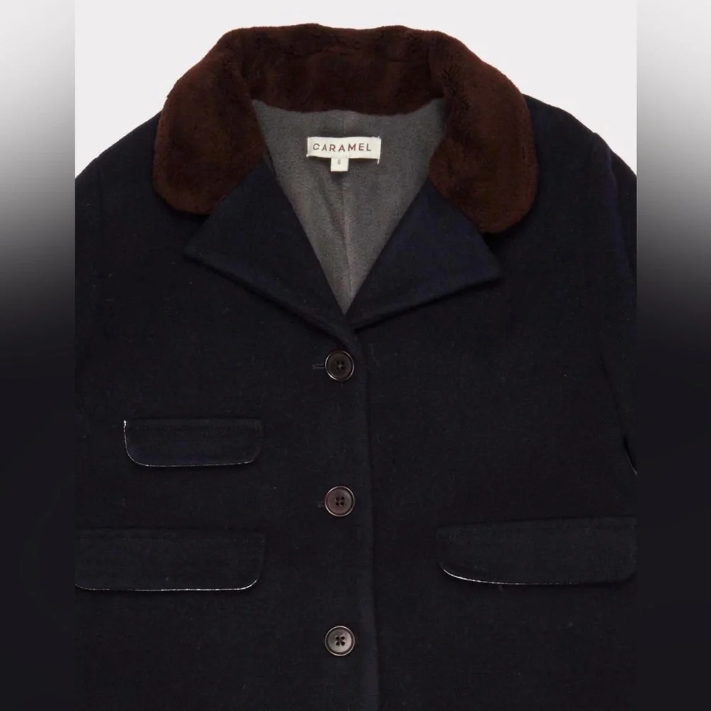 Caramel Baby & Child Boys’ Codnor Coat, Navy Melton - Size 3